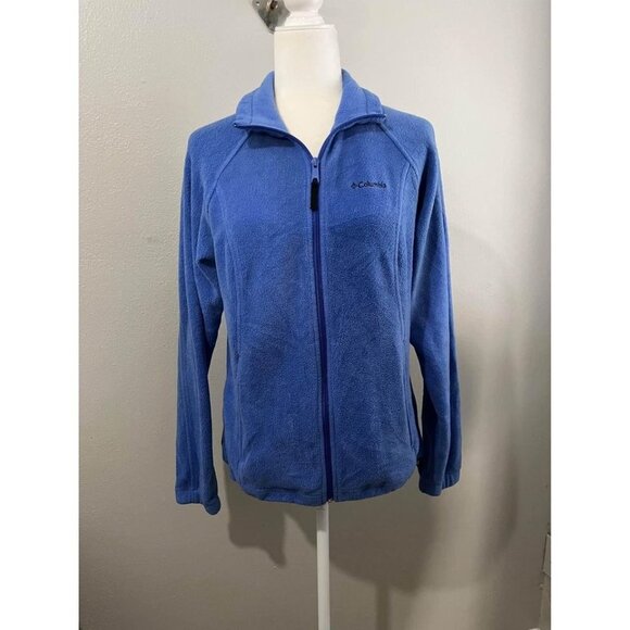 Columbia Sportswear Women Blue Fleece Full Zip Size Medium - Picture 1 of 9